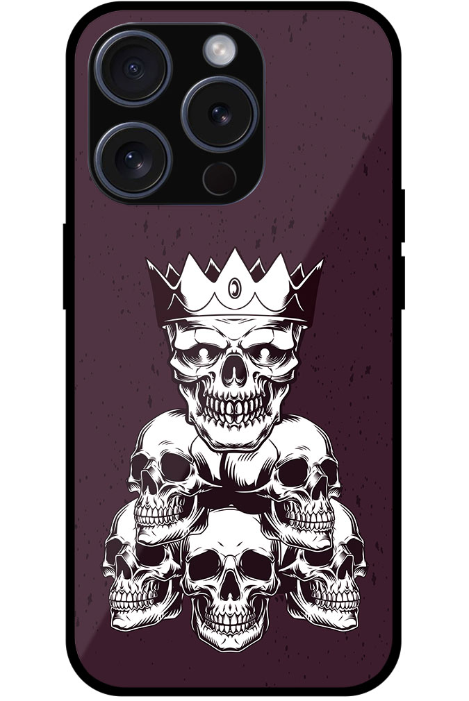 Pile of Skulls Vector Illustration Metal TPU Printed Case