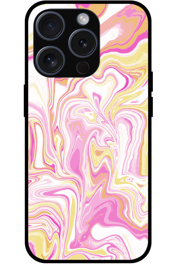 Alluring Liquid Marble Illustration Metal TPU Printed Case