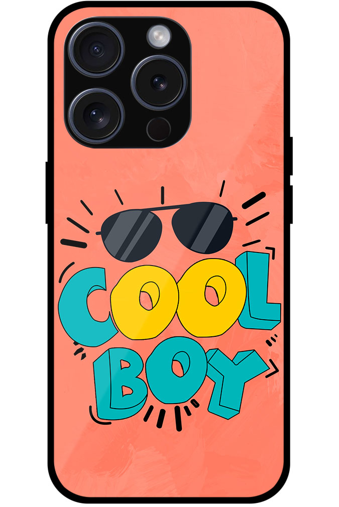 Cool Boy 3D Text Illustration Metal TPU Printed Case