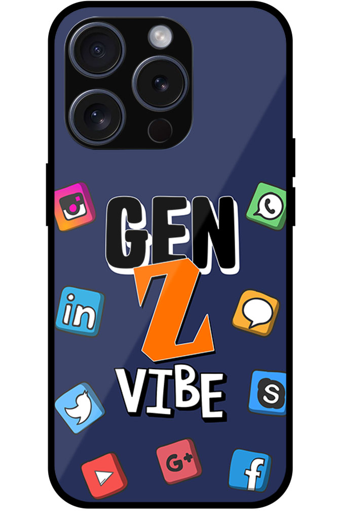 Gen Z Vibe Socialmedia Graphic Illustration Metal TPU Printed Case