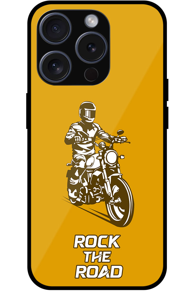 Sports Bike Rider Illustration Metal TPU Printed Case