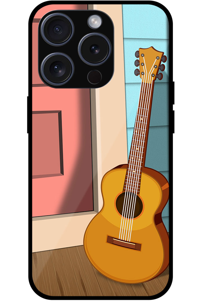 Acoustic Guitar Picture Art Metal TPU Printed Case