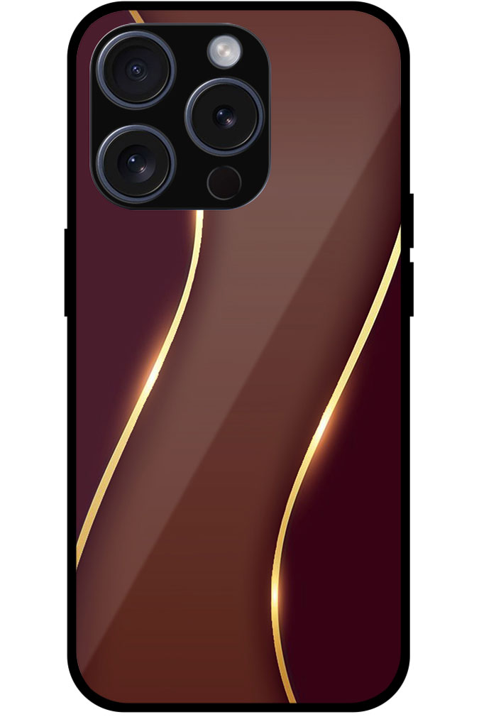 Gold Wave Metallic Design Metal TPU Printed Case