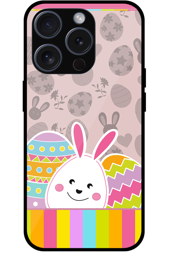 Multicolor Sweet Bunny Design Metal TPU Printed Case