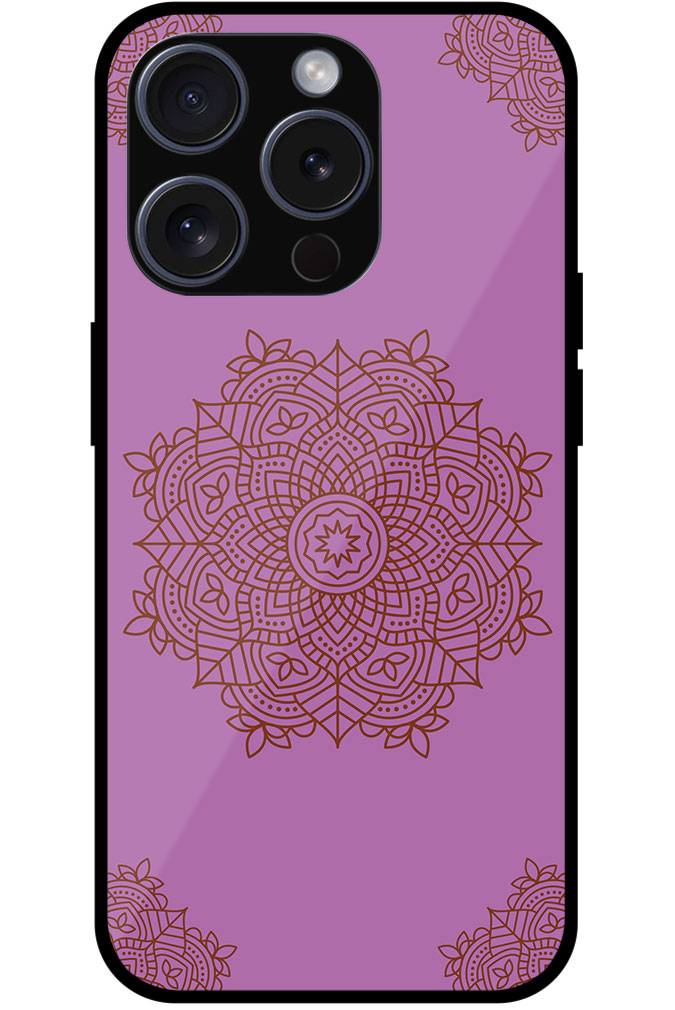 Ethnic Round Fancy Floral Design Metal TPU Printed Case