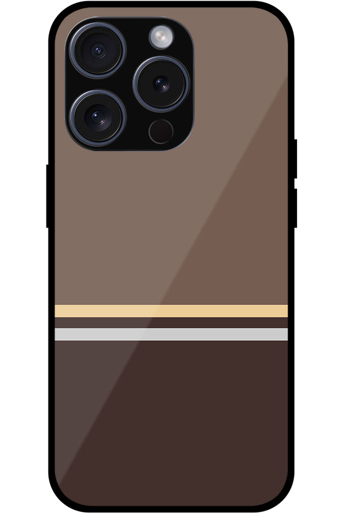 Simple Two Stripe Pattern Metal TPU Printed Case