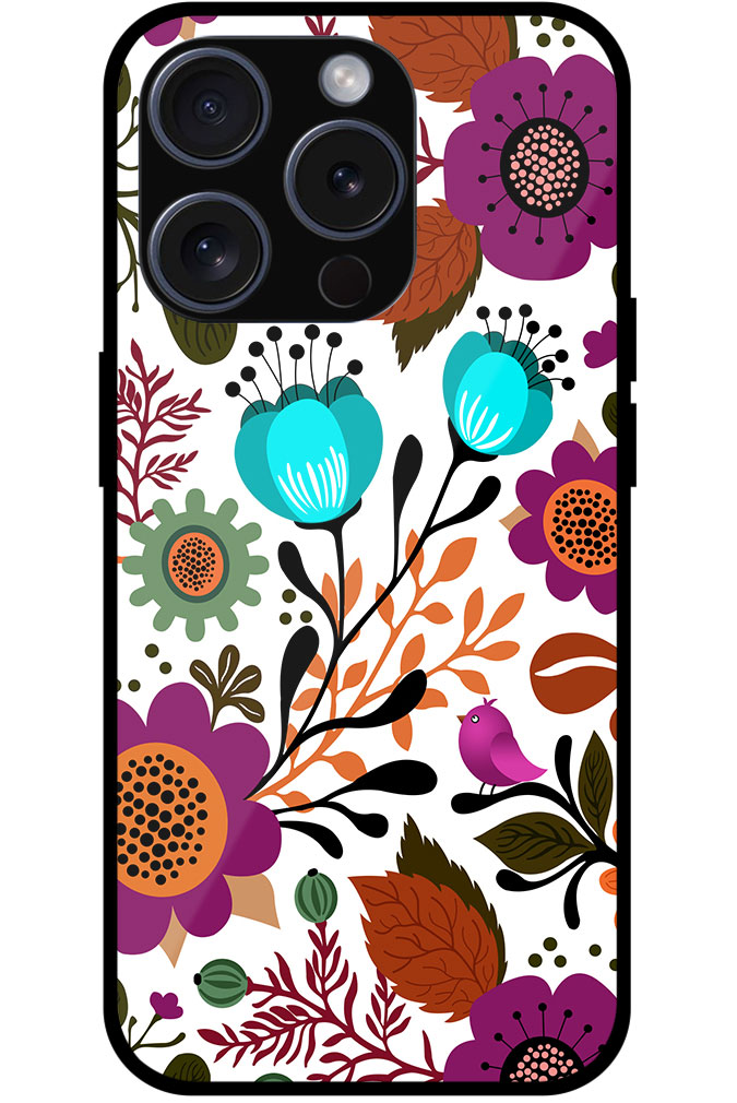Beautiful Spring Flower Design Metal TPU Printed Case