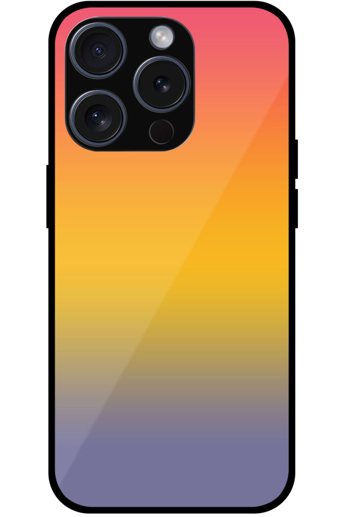 Multicolor Gradient Design Metal TPU Printed Case