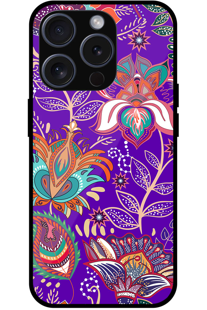 Adorable Seamless Flower Design Metal TPU Printed Case