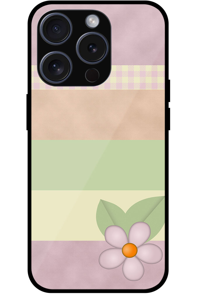 Vector Flower Stripe Pattern Metal TPU Printed Case
