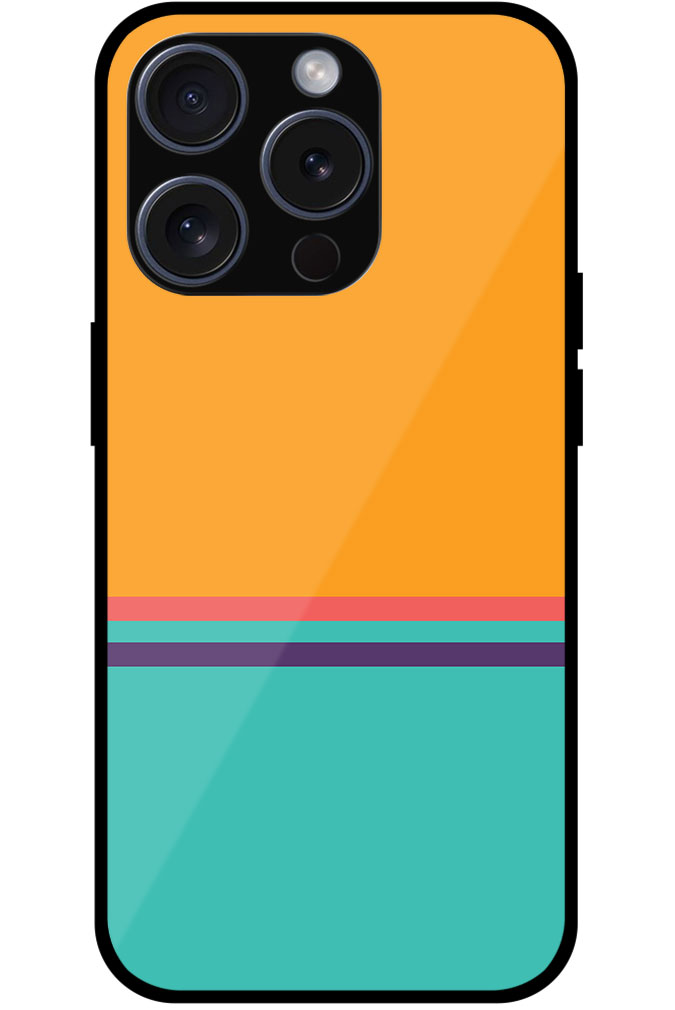 Simple Two Stripe Pattern Metal TPU Printed Case