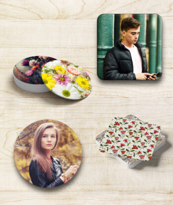 CoolOne Custom Combo Printed Coasters (Set of 4) - SQUARE