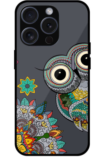 Awesome Owl Cartoon Design Metal TPU Printed Case