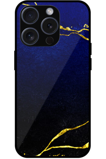 Gold Stripe Marble Wallpaper Metal TPU Printed Case
