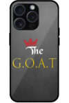 The GOAT Text Illustration Metal TPU Printed Case