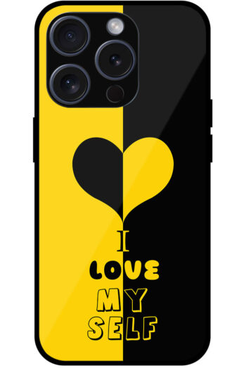 I Love Myself Textart Metal TPU Printed Case
