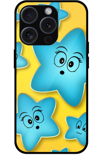 Vector Star Emoji Pattern Metal TPU Printed Case