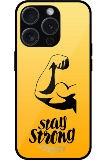 Stay Strong Fitness Design Metal TPU Printed Case