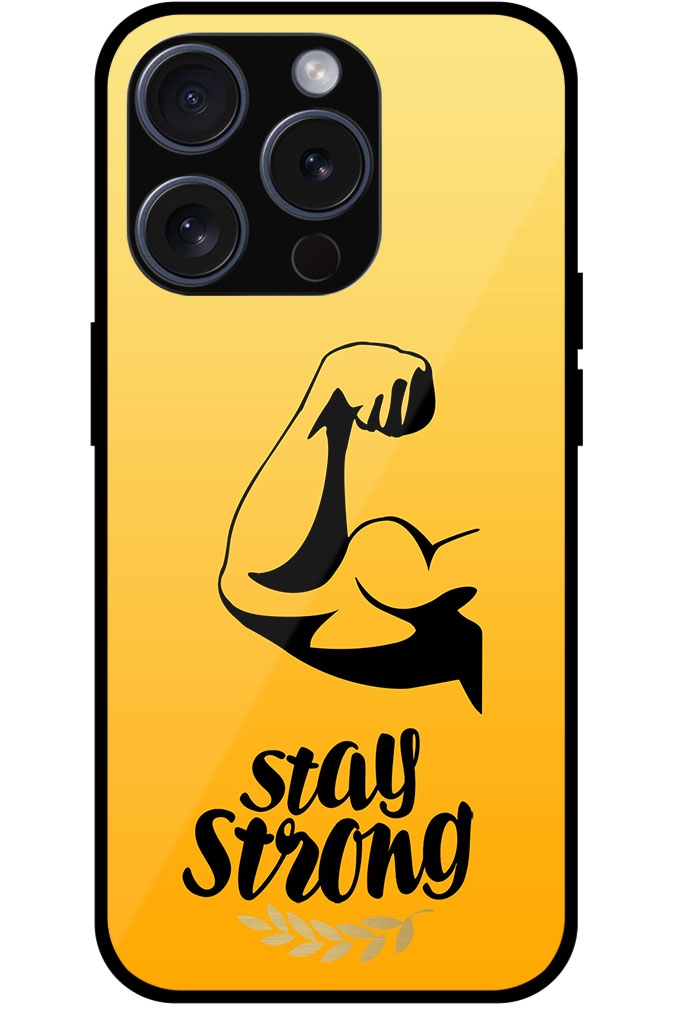 Stay Strong Fitness Design Metal TPU Printed Case