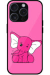 Cute Baby Elephant Clipart Metal TPU Printed Case