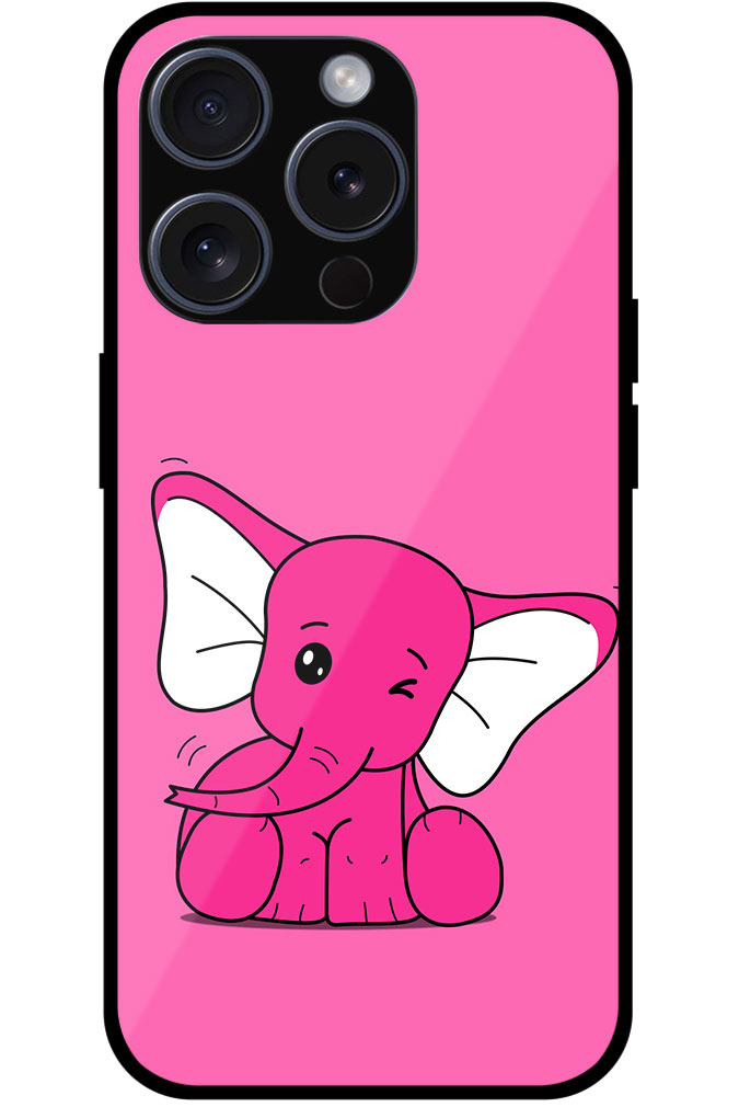 Cute Baby Elephant Clipart Metal TPU Printed Case