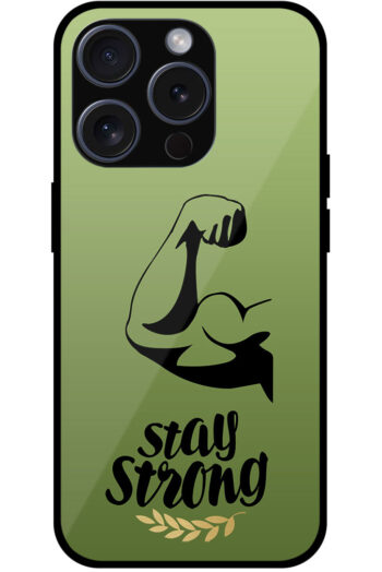 Stay Strong Fitness Design Metal TPU Printed Case