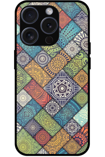 Decorative Rangoli Pattern Design Metal TPU Printed Case