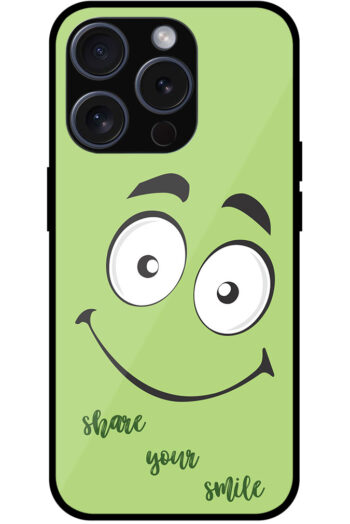Happy Smiling Face Clipart Metal TPU Printed Case