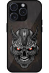 Evil Robotic Skull Illustration Metal TPU Printed Case