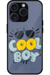 Cool Boy 3D Text Illustration Metal TPU Printed Case