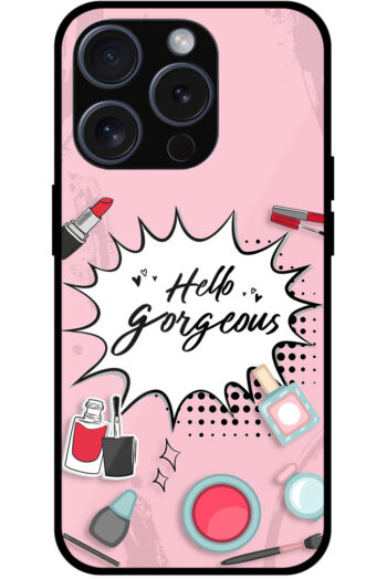 Aesthetic Women Cosmetic Graphic Illustration Metal TPU Printed Case