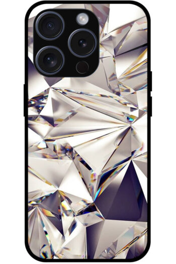 Ornamental Crystal Design Metal TPU Printed Case