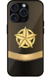 3D Gold Star Design Metal TPU Printed Case