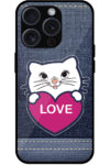 Sweet Kitty Cartoon Design Metal TPU Printed Case