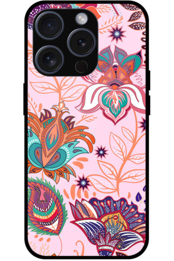 Adorable Seamless Flower Design Metal TPU Printed Case