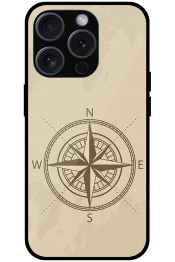 Vintage Compass Vector Illustration Metal TPU Printed Case