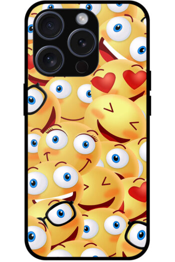 Sweet Emoji Wallpaper Design Metal TPU Printed Case