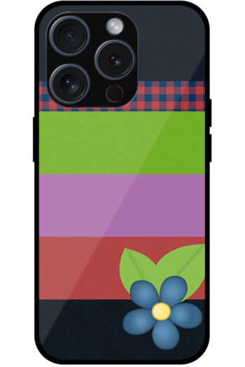 Vector Flower Stripe Pattern Metal TPU Printed Case