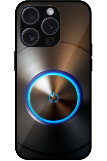 Power Button Design Metal TPU Printed Case