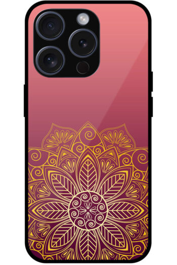 Imperial Gold Flower Design Metal TPU Printed Case