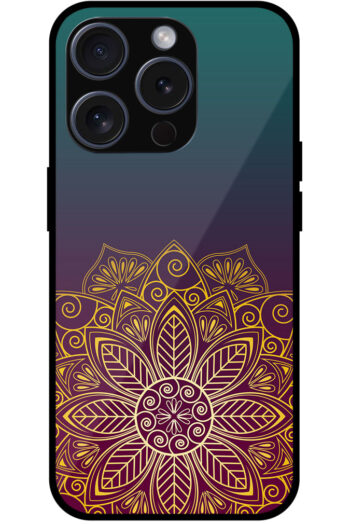 Imperial Gold Flower Design Metal TPU Printed Case