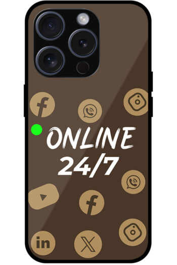 Social Media Logos Vector Illustration Metal TPU Printed Case