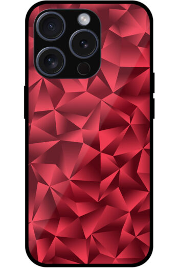 Unicolor Geometric Crystal Pattern Metal TPU Printed Case