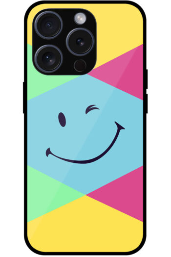 Vector Wink Emoji Illustration Metal TPU Printed Case