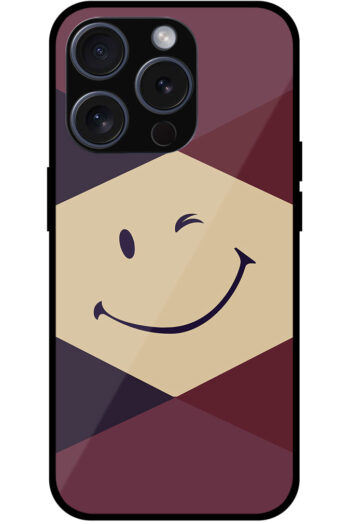 Vector Wink Emoji Illustration Metal TPU Printed Case