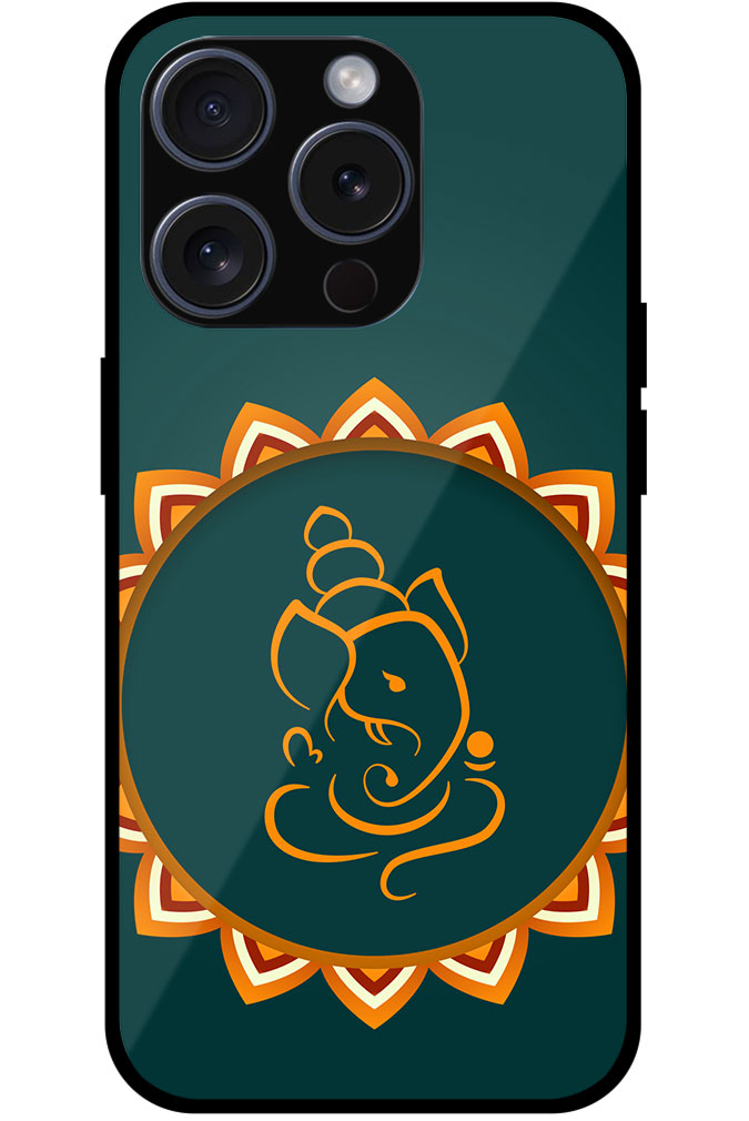 Lord Ganesha Floral Sketchart Metal TPU Printed Case