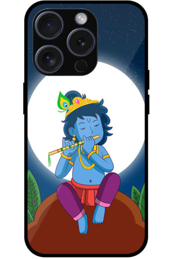 Balkrishna Playing Flute Vector Illustration Metal TPU Printed Case