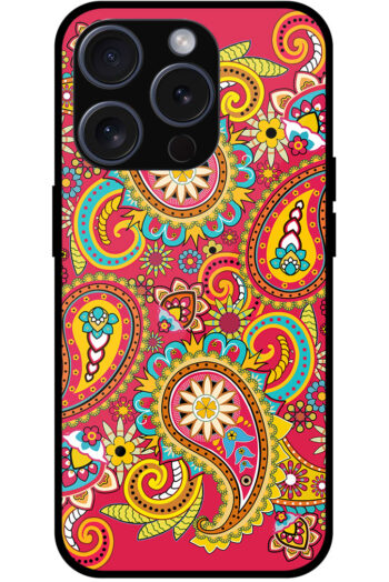Paisley Pattern Artwork Metal TPU Printed Case