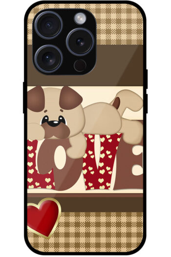 Puppy Love Clipart Metal TPU Printed Case