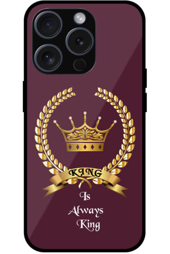 King Gold Crown Design Metal TPU Printed Case